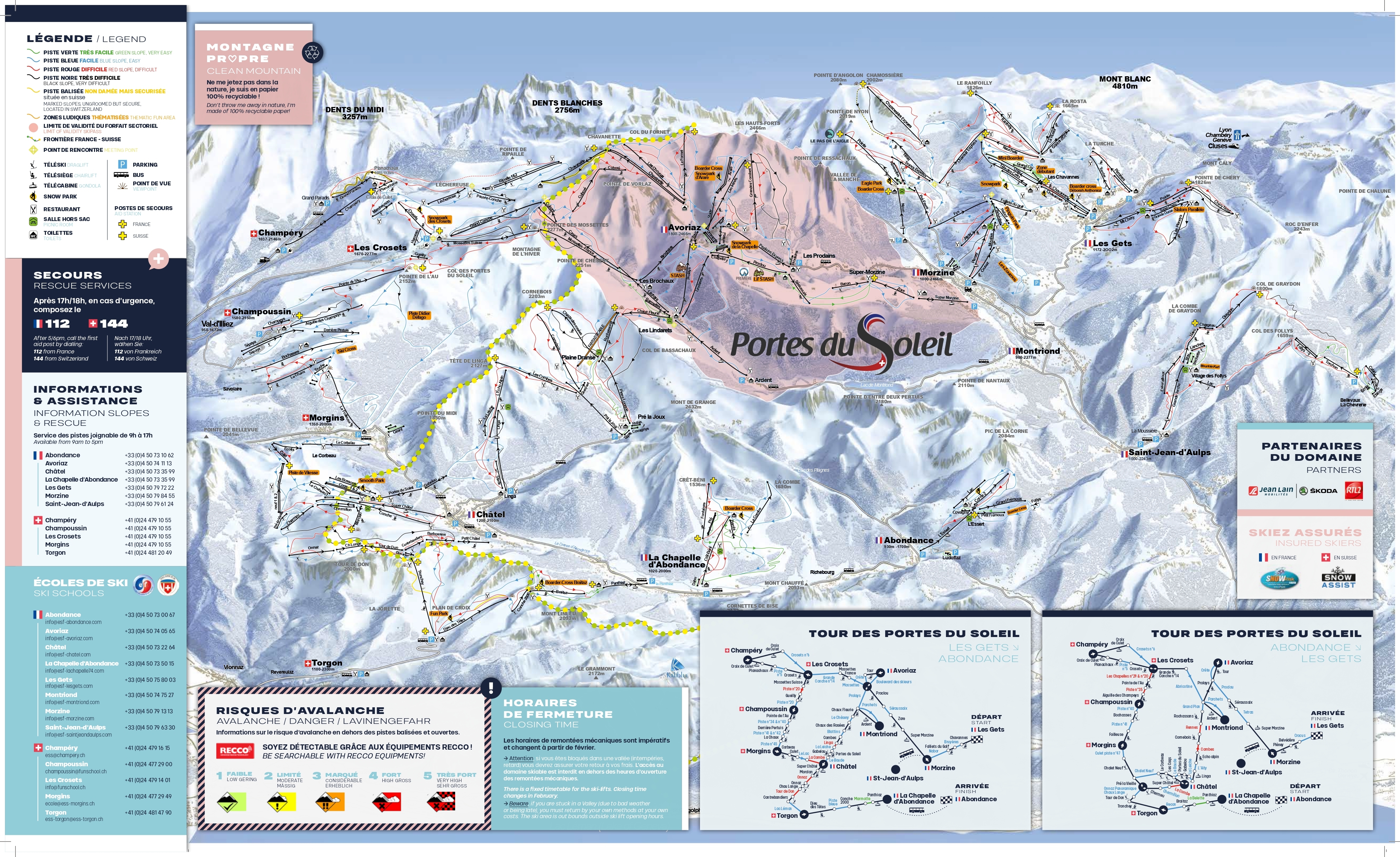 Avoriaz Piste / Trail Map