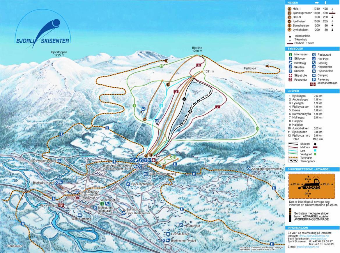 Bjorli Piste / Trail Map