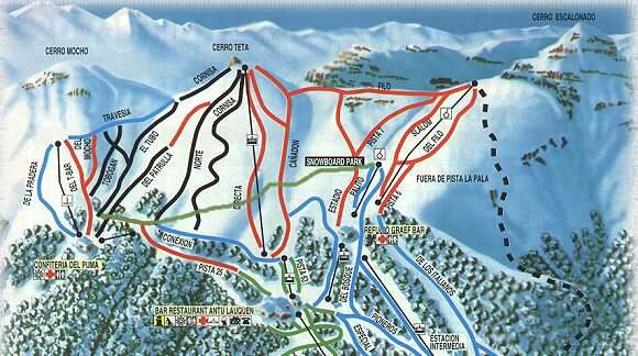 Chapelco Piste / Trail Map