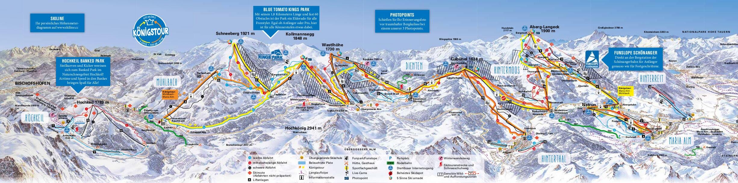 Dienten Piste / Trail Map
