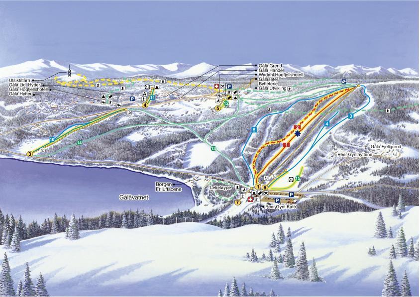 Gålå Piste / Trail Map