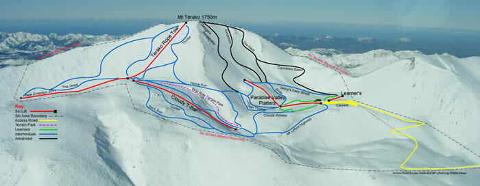 Mount Lyford Piste / Trail Map