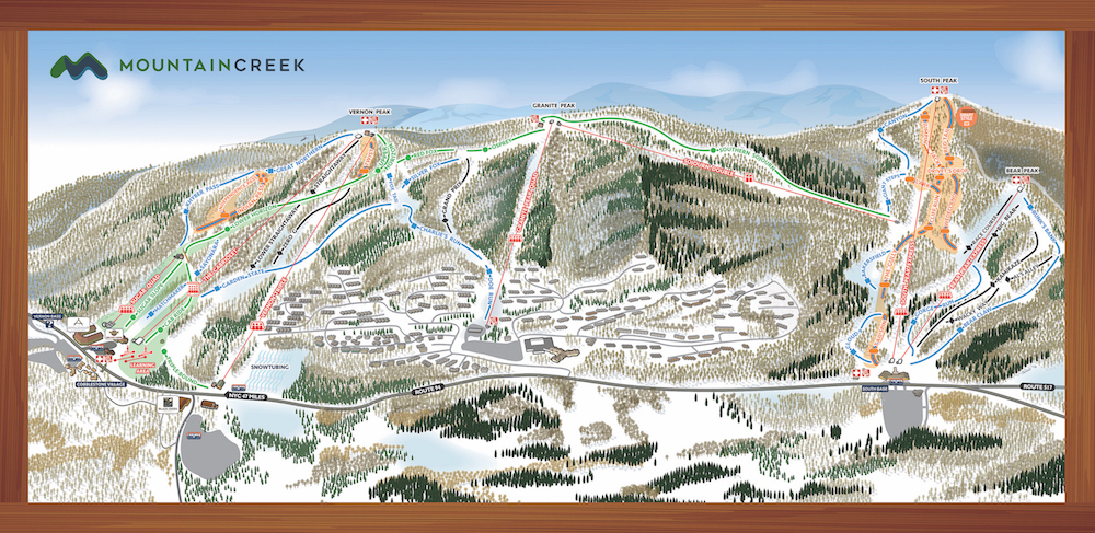 Mountain Creek Resort Piste / Trail Map