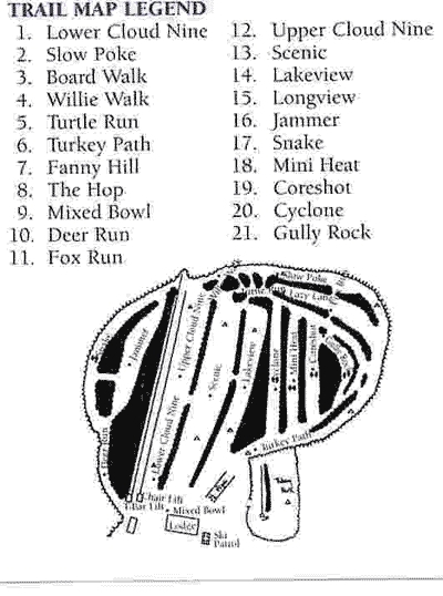 New Hermon Mountain Piste / Trail Map