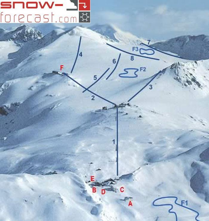 Passo Stelvio Piste / Trail Map