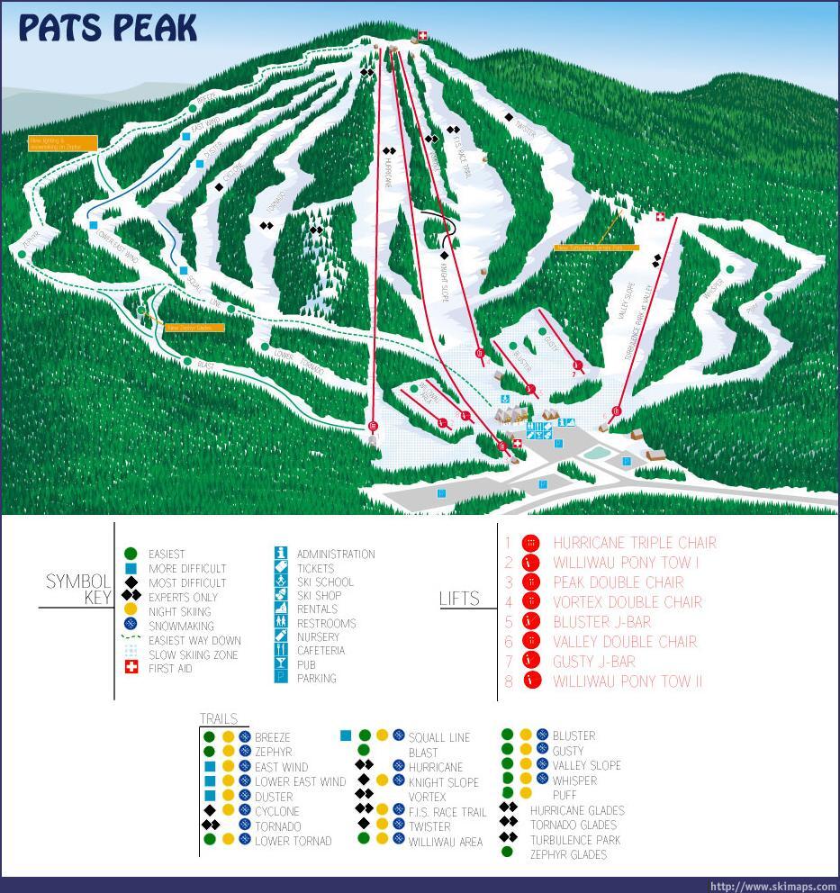 Pats Peak Piste / Trail Map