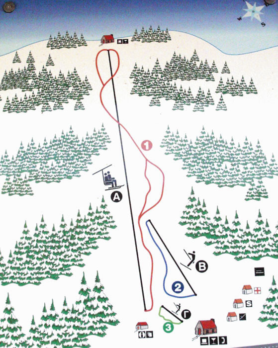 Pertouli Ski Center Piste / Trail Map