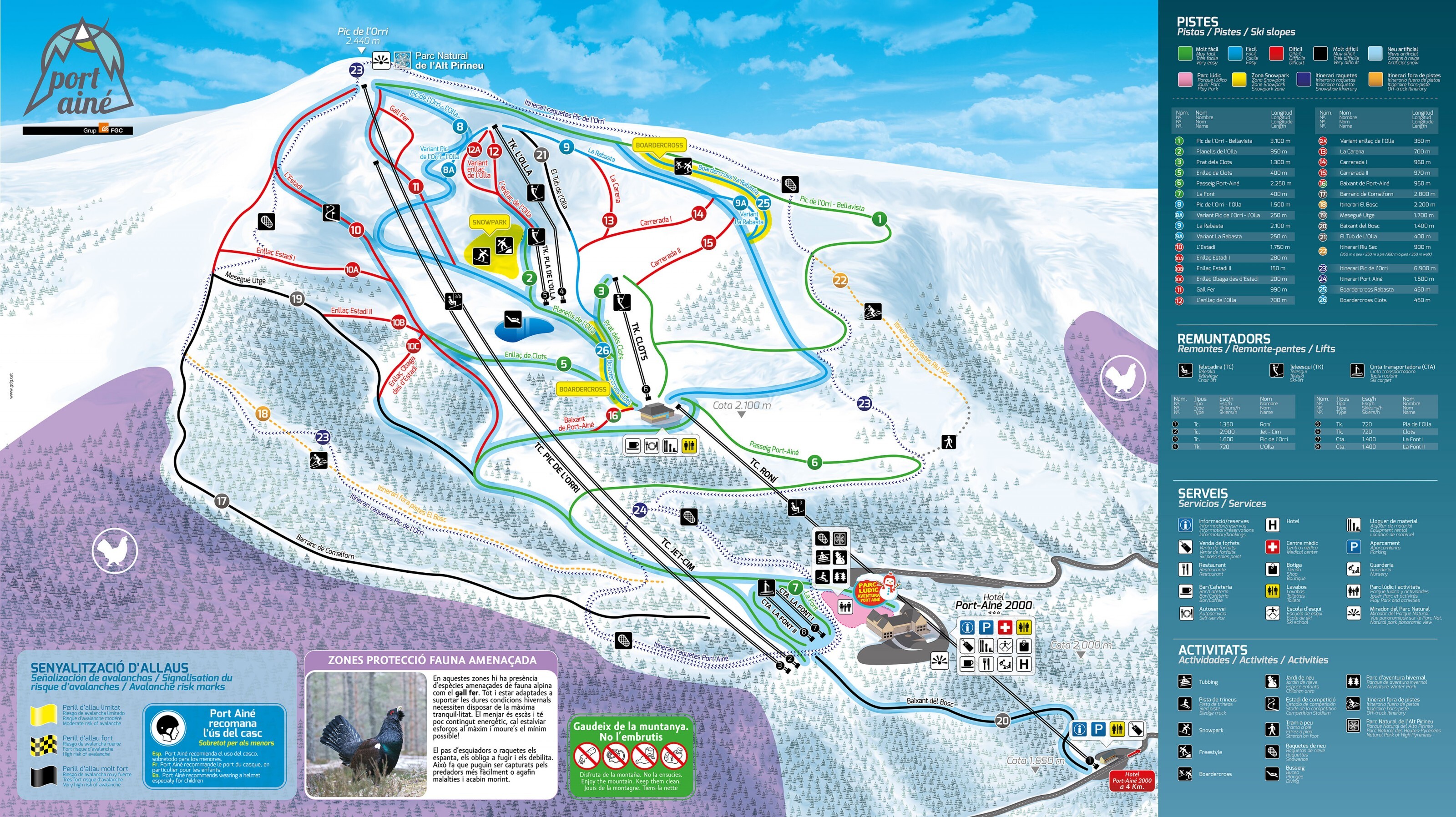Port-Ainé Piste / Trail Map