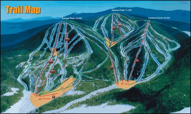 Sunrise Park Resort Piste / Trail Map