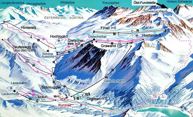 Val Senales (Schnalstal) Piste / Trail Map