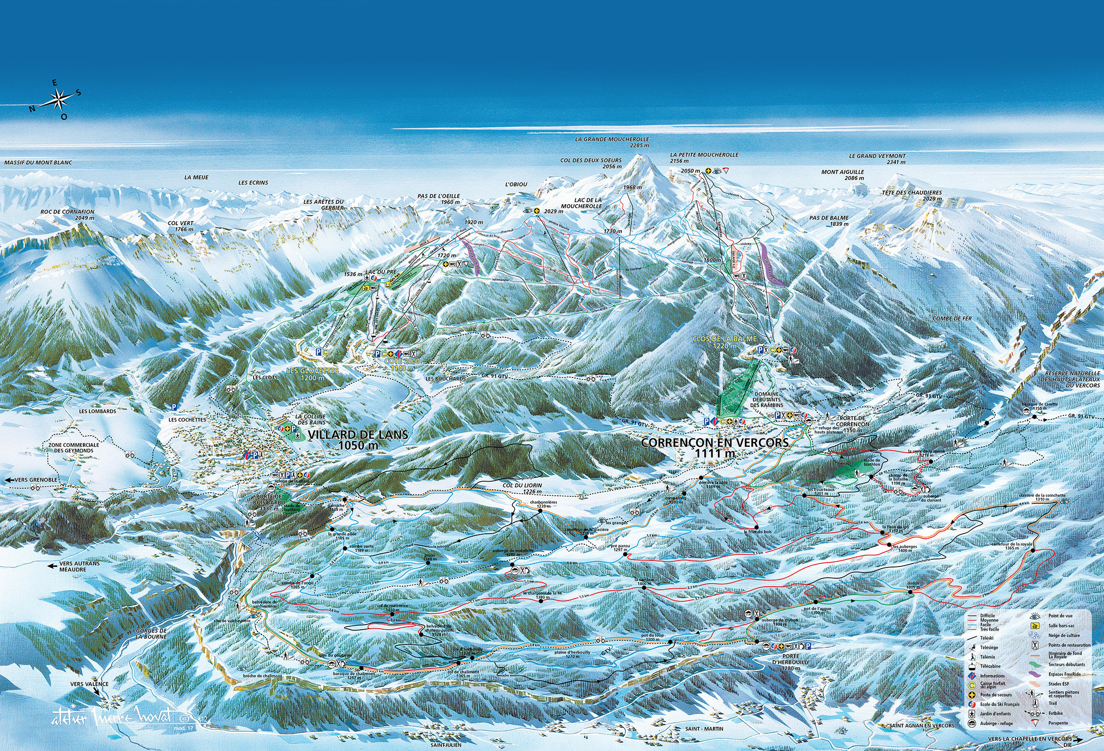 Villard-de-Lans Piste / Trail Map