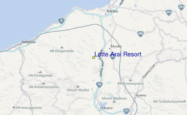 Lotte Arai Resort Location Map