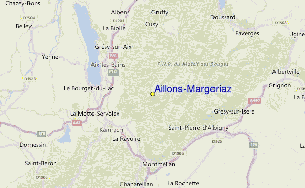 Aillons-Margeriaz Location Map