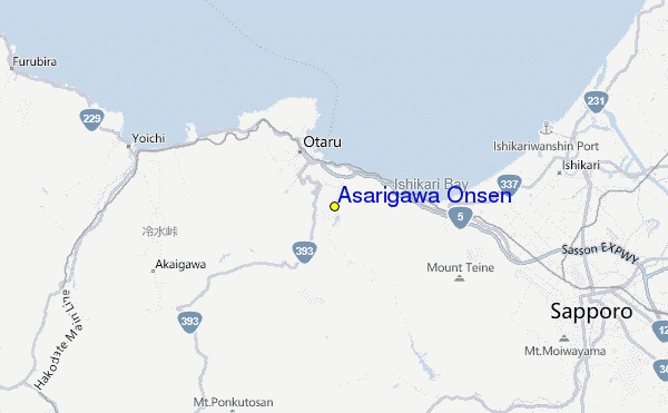 Asarigawa Onsen Location Map