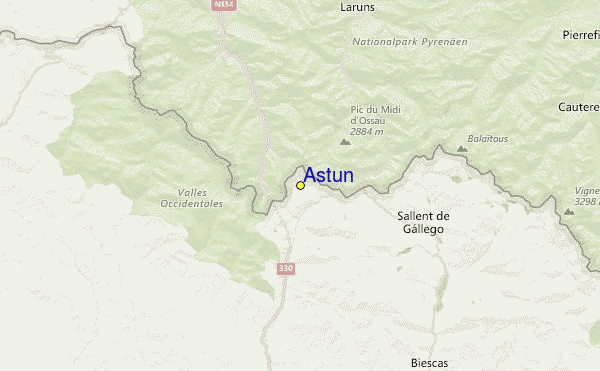 Astún Location Map