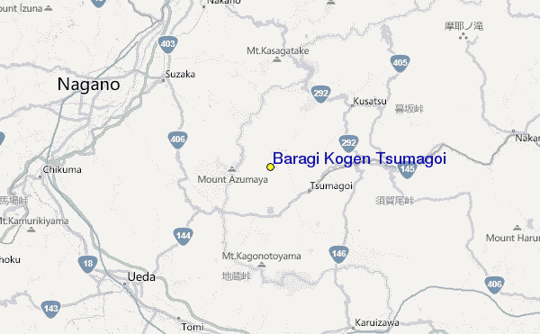 Baragi Kogen Tsumagoi Location Map