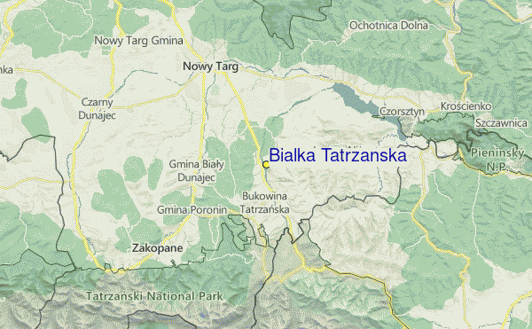 Białka Tatrzańska Location Map