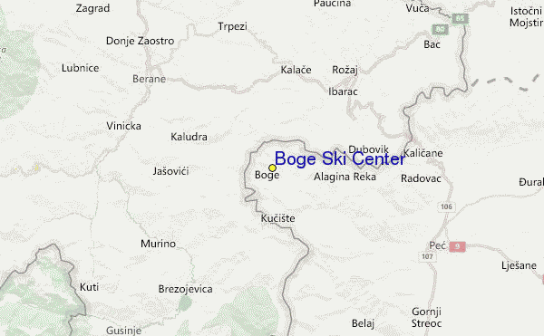 Boge Ski Center Location Map