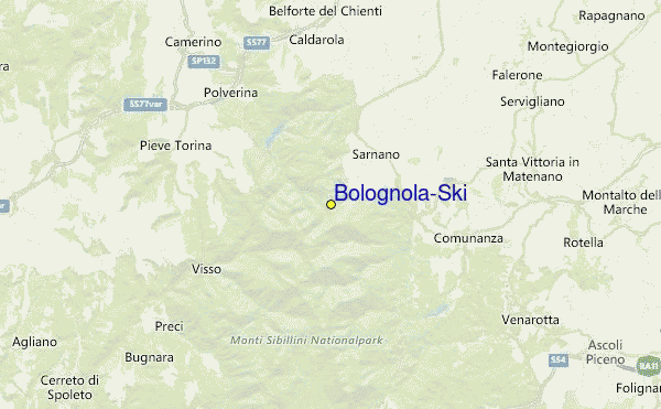 Bolognola-Ski Location Map