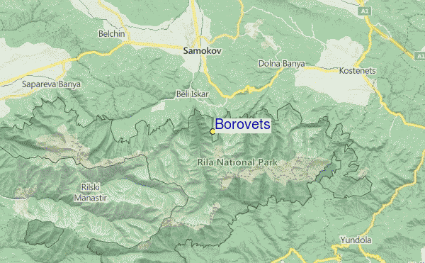 Borovets Location Map