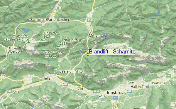 Brandlift – Scharnitz Location Map