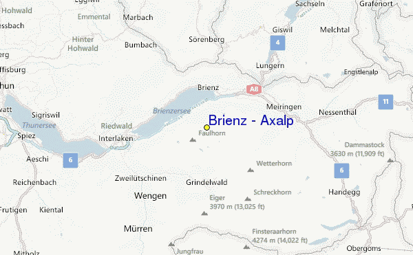 Brienz - Axalp Location Map