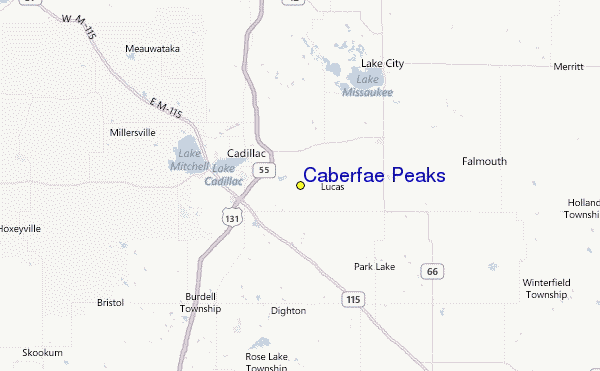 Caberfae Peaks Location Map