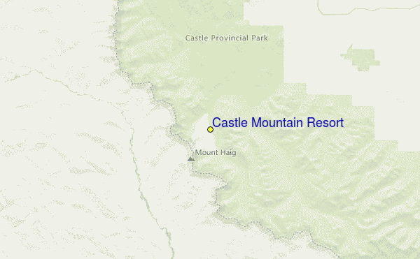 Castle Mountain Resort Location Map
