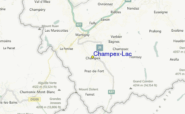 Champex-Lac Location Map