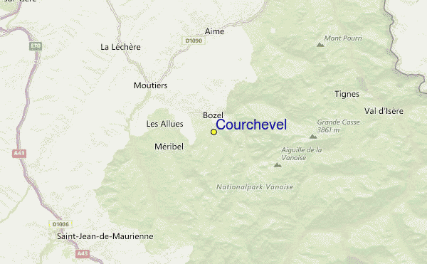 Courchevel Location Map
