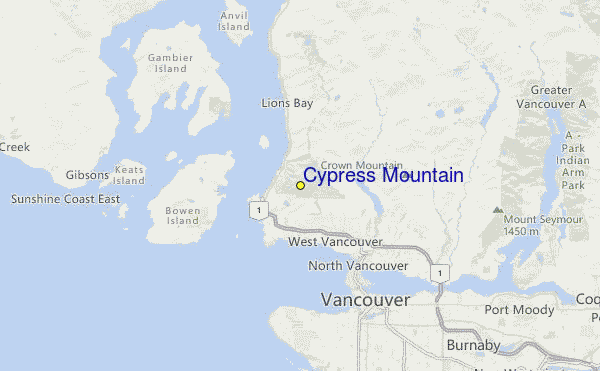 Cypress Mountain Location Map