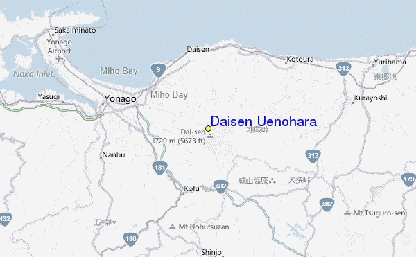 Daisen Uenohara Location Map
