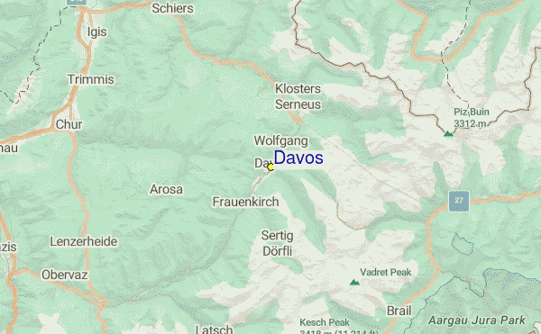 davos mapa Previsão do termpo, relatório de neve e informações da estância de  davos mapa