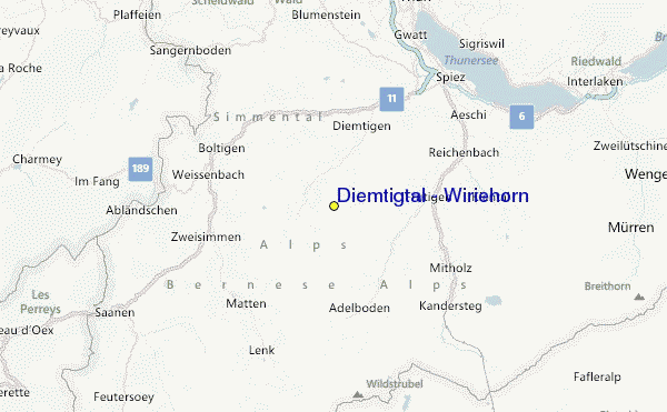 Diemtigtal - Wiriehorn Location Map