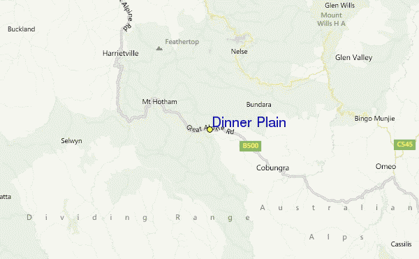Dinner Plain Location Map