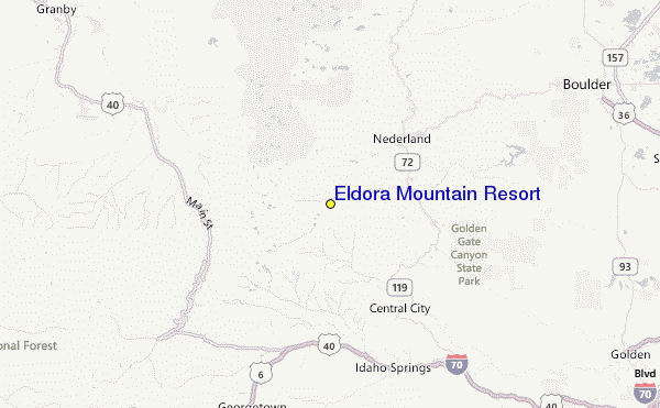 Eldora Mountain Resort Location Map