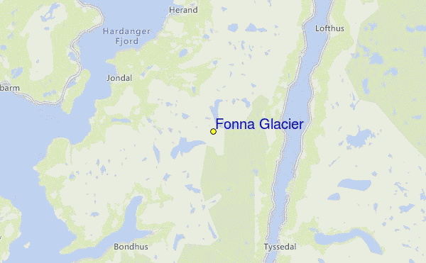 Fonna Glacier Location Map