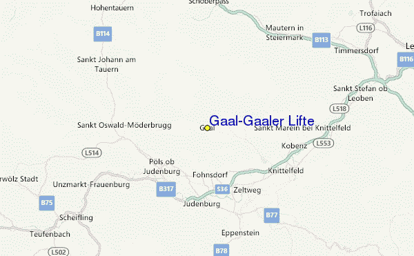Gaal/Gaaler Lifte Location Map