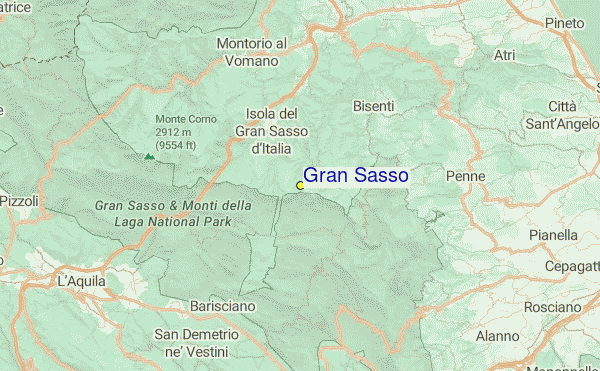 Gran Sasso Location Map
