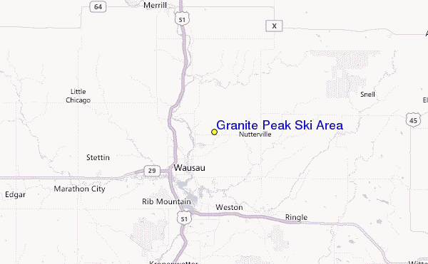 Granite Peak Ski Area Location Map