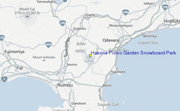 Hakone Picnic Garden Snowboard Park Location Map