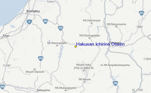 Hakusan Ichirino Onsen Location Map