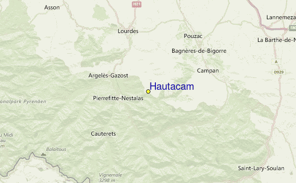 Hautacam Location Map