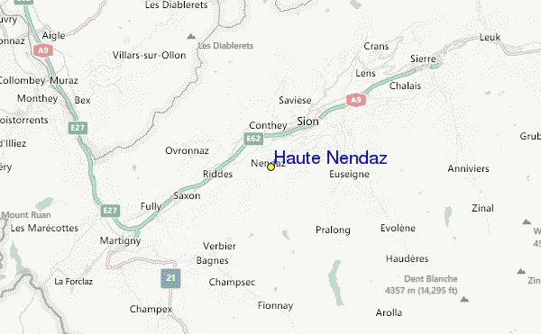 Haute Nendaz Location Map