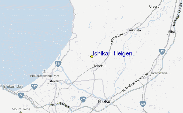 Ishikari Heigen Location Map