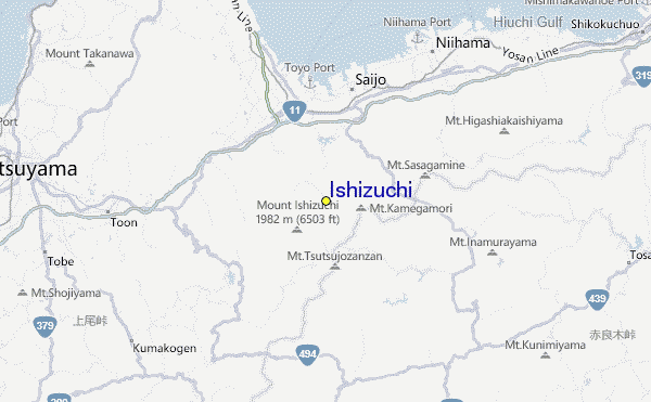 Ishizuchi Location Map