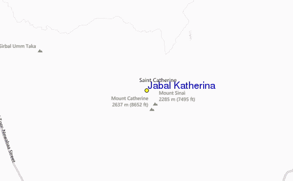 Jabal Katherina Location Map