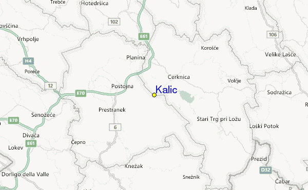 Kalič Location Map