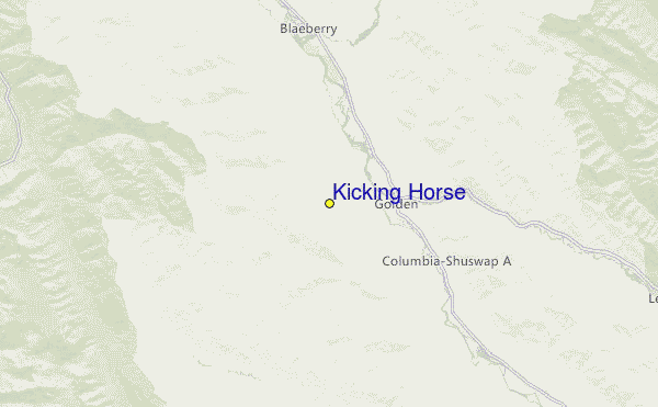 Kicking Horse Location Map