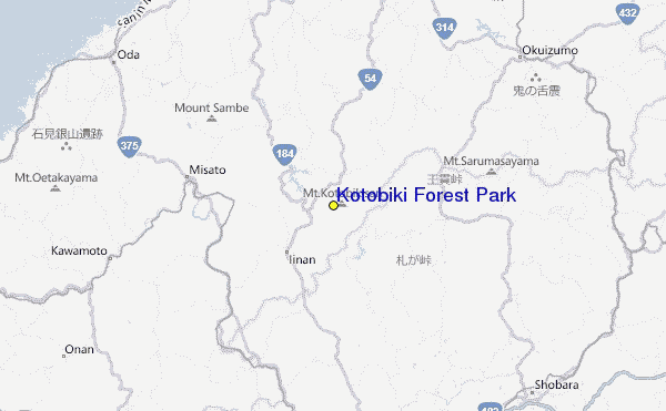 Kotobiki Forest Park Location Map